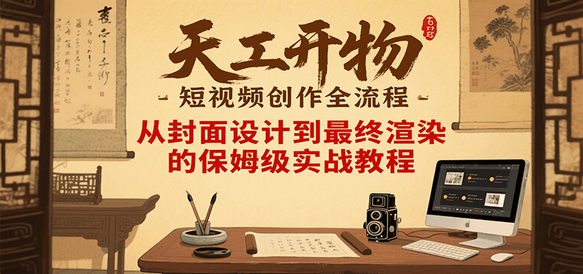天工开物短视频创作全流程，从封面设计到最终渲染的保姆级实战教程-HEIXMI（中国站）