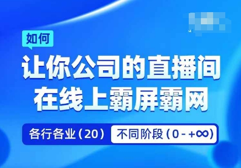 企业矩阵直播霸屏实操课，让你公司的直播间在线上霸屏霸网-HEIXMI（中国站）