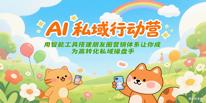 AI私域行动营：用智能工具搭建朋友圈营销体系让你成为高转化私域操盘手-HEIXMI（中国站）