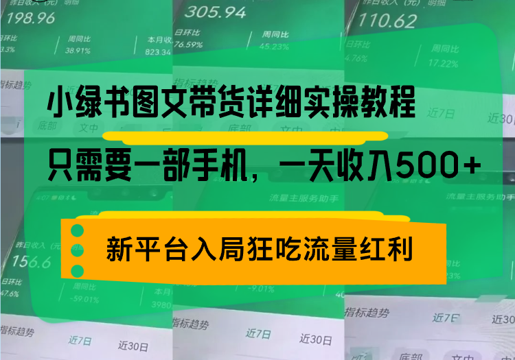 小绿书图文带货详细实操教程，只需要一部手机，一天收入500+，轻松变现-HEIXMI（中国站）