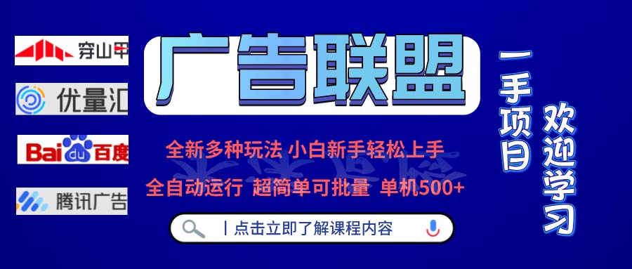 广告联盟 全新多种玩法 单机500+  全自动运行  可批量运行-HEIXMI（中国站）