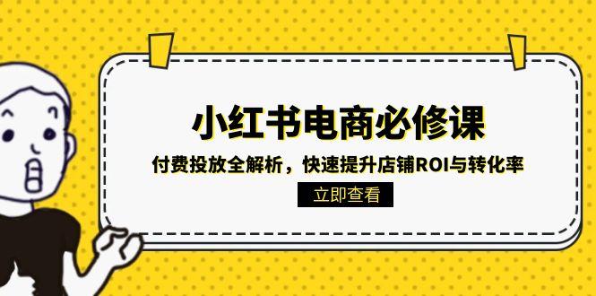 小红书电商必修课：付费投放全解析，快速提升店铺ROI与转化率 - HEIXMI（中国站）-HEIXMI（中国站）