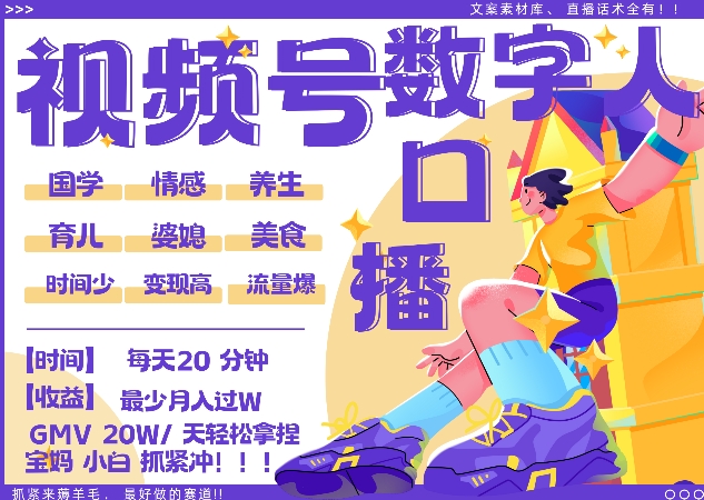 蝴蝶号数字人暴力起号，AI改写文案，再也不用费劲录口播， 每天20分钟，流量火爆日入破W轻松拿捏-HEIXMI（中国站）