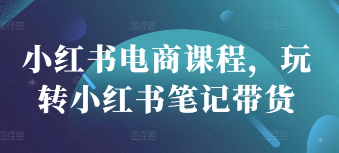 小红书电商课程，玩转小红书笔记带货-HEIXMI（中国站）