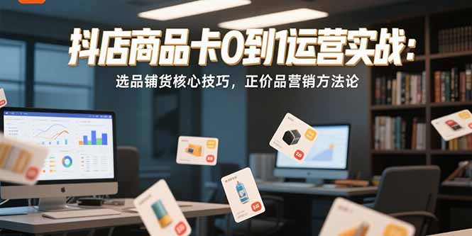 抖店商品卡0到1运营实战：选品铺货核心技巧，正价品营销方法论-HEIXMI（中国站）