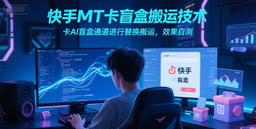 快手MT卡盲盒搬运技术，卡AI盲盒通道进行替换搬运，效果自测 - HEIXMI（中国站）-HEIXMI（中国站）