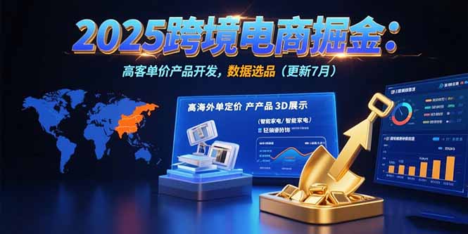2025跨境电商掘金：蓝海市场定位，高客单价产品开发，数据选品(更新7月-HEIXMI（中国站）