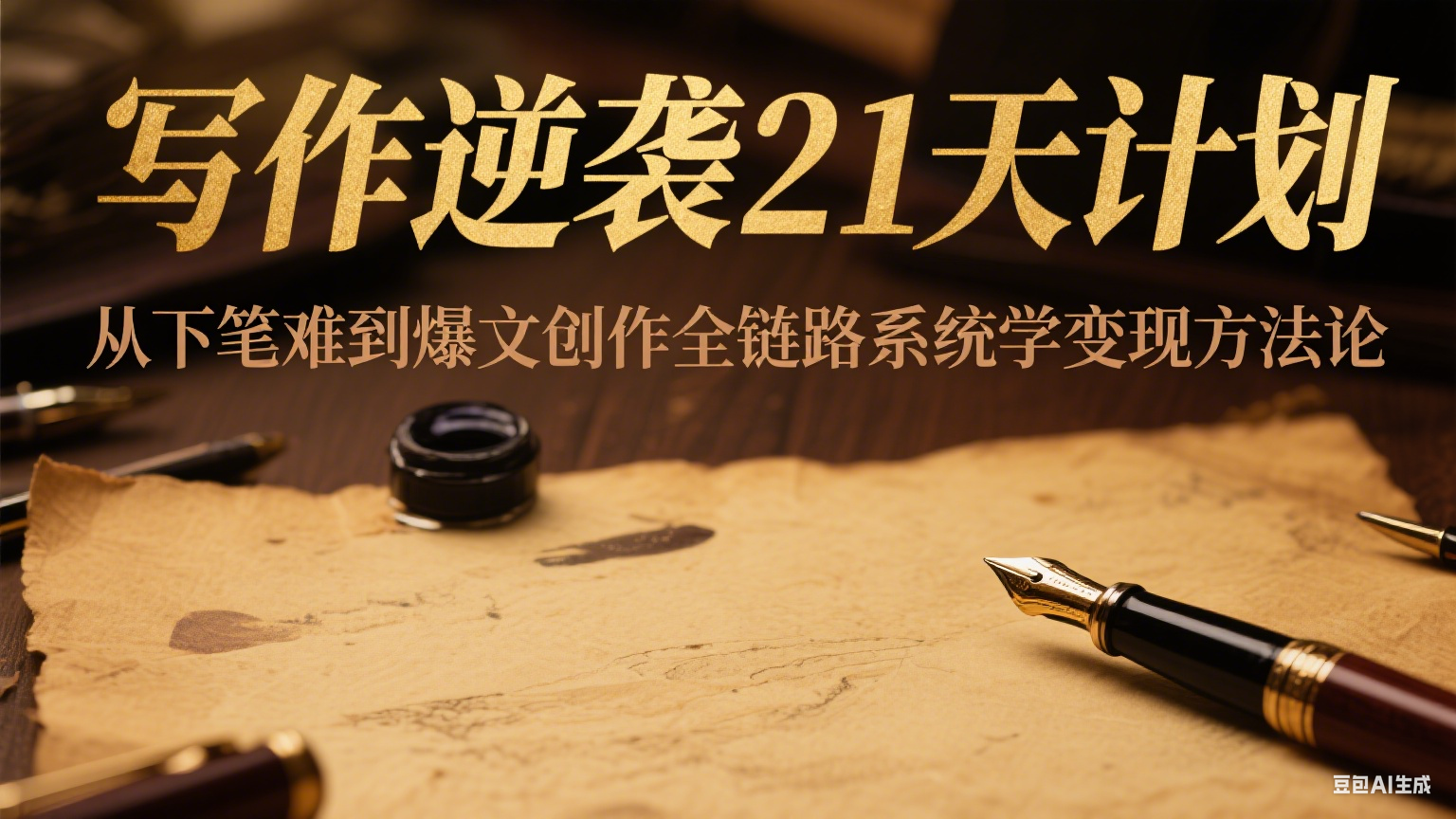 写作逆袭21天计划：从下笔难到爆文创作全链路系统学变现方法论-HEIXMI（中国站）