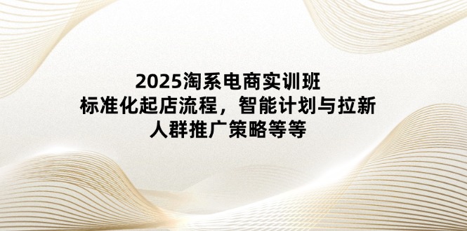 2025淘系电商实训班：标准化起店流程，智能计划与拉新，人群推广策略等等-HEIXMI（中国站）