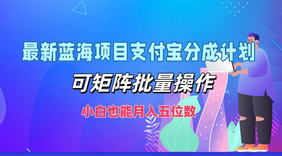 最新蓝海项目支付宝分成计划，可矩阵批量操作，小白也能月入五位数-HEIXMI（中国站）