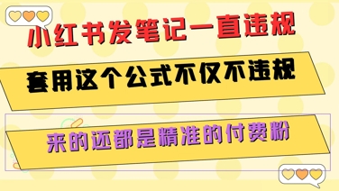 小红书发笔记一直违规，套用这个公式不仅不违规，来的还都是精准的付费粉-HEIXMI（中国站）