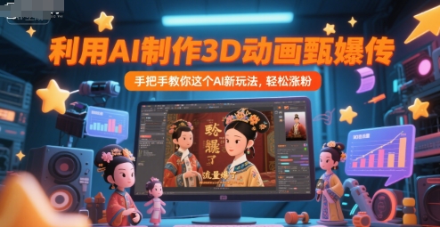 利用AI制作3D动画甄嬛传，流量爆了，手把手教你这个AI新玩法，轻松涨粉 - HEIXMI（中国站）-HEIXMI（中国站）