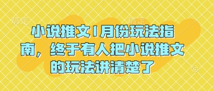 小说推文1月份玩法指南，终于有人把小说推文的玩法讲清楚了!-HEIXMI（中国站）