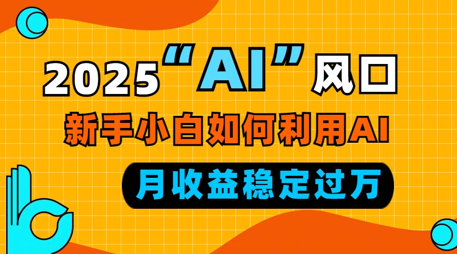 2025“ AI ”风口，新手小白如何利用ai，每月收益稳定过万-HEIXMI（中国站）