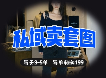 私域卖套图每天3-5单，每单利润99-HEIXMI（中国站）