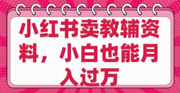 小红书卖教辅资料，0 成本，纯利润，售后成本极低，小白也能月入过W-HEIXMI（中国站）