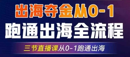 2025出海夺金从0-1跑通出海全流程，三节直播课从0-1跑通出海，教你用AI跑通全流程-HEIXMI（中国站）