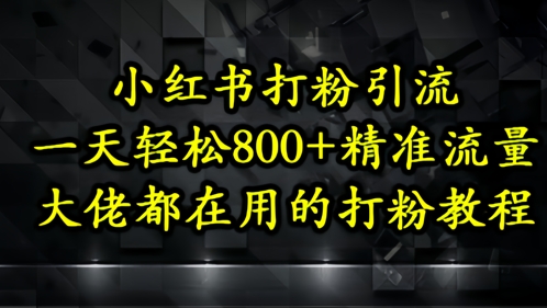 小红书打粉引流，一天轻松500+精准流量，大佬都在用的打粉教程 - HEIXMI（中国站）-HEIXMI（中国站）