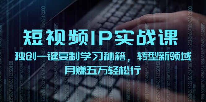 短视频IP实战课，独创一键复制学习秘籍，转战新领域，月赚五万轻松行-HEIXMI（中国站）