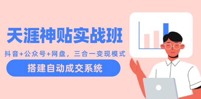 天涯神贴实战班：抖音+公众号+网盘，三合一变现模式，搭建自动成交系统-HEIXMI（中国站）