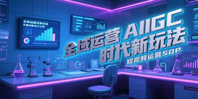 全域运营AIGC时代新玩法，文案封面设计公式，短视频运营SOP-HEIXMI（中国站）