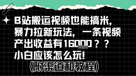 b站掘金计划？搬运视频也能挣拉新的收益，小白应该怎么玩！-HEIXMI（中国站）