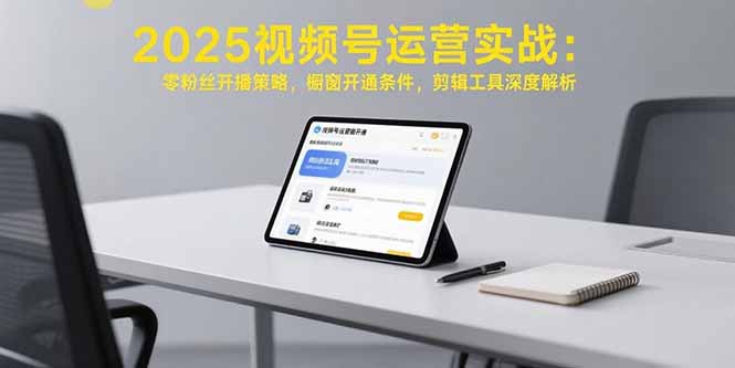 2025视频号运营实战：零粉丝开播策略，橱窗开通条件，剪辑工具深度解析-HEIXMI（中国站）