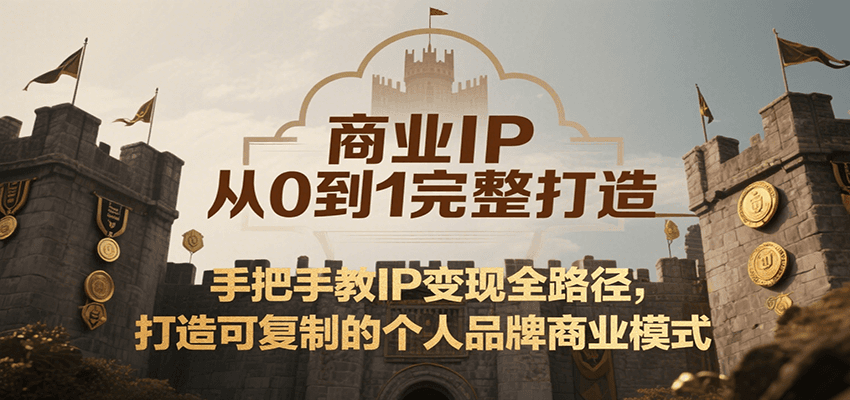 商业IP从0到1完整打造，手把手教IP变现全路径，打造可复制的个人品牌商业模式-HEIXMI（中国站）
