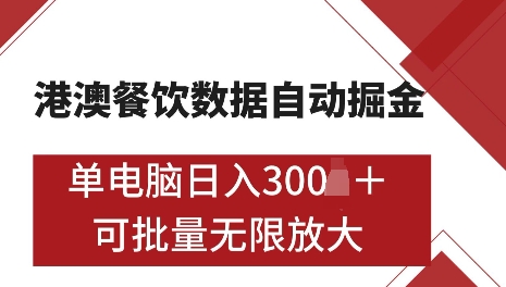 港澳数据全自动掘金，单电脑日入5张，可矩阵批量无限操作【仅揭秘】-HEIXMI（中国站）