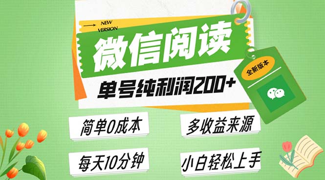 最新微信阅读6.0，每日5分钟，单号利润200+，可批量放大操作，简单0成本-HEIXMI（中国站）