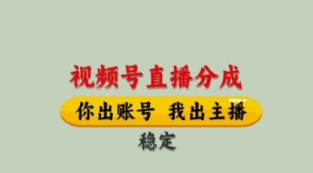 视频号直播分成，全程托管招募，单月轻松变现8k【揭秘】-HEIXMI（中国站）
