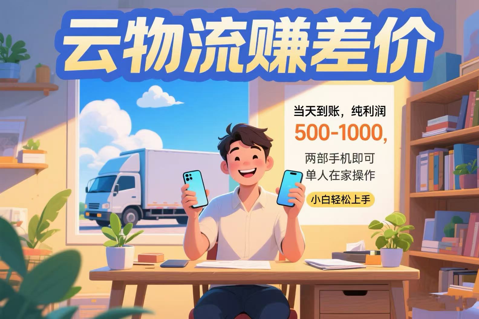 云物流赚差价 当天到账纯利润500-1000 两部手机即可 可单人在家操作 小…-HEIXMI（中国站）