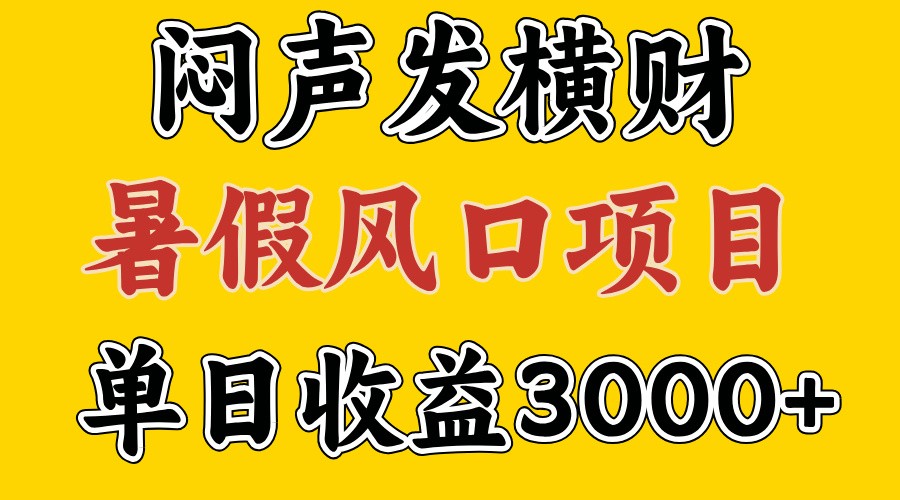 30天赚了7.5W 暑假风口项目，比较好学，2天左右上手-HEIXMI（中国站）