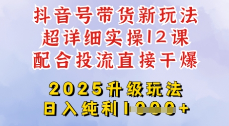 2025全新升级抖音带货玩法，一天纯利四位数，从剪辑到选品再到发布投流，超详细玩法揭秘-HEIXMI（中国站）