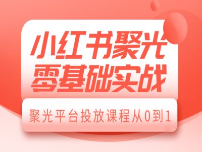 小红书聚光零基础实战，聚光平台投放课程从0到1-HEIXMI（中国站）