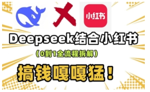deepseek+小红书打造流量生产线实操课，0到1全流程拆解，搞钱嘎嘎猛-HEIXMI（中国站）