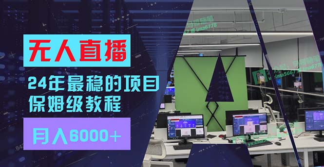 24年最稳项目“无人直播”玩法，每月躺赚6000+，有手就会，新手福音-HEIXMI（中国站）