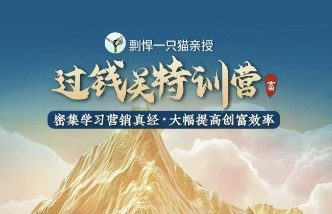 剽悍一只猫-过钱关特训营，学习营销真经 大幅度提高创富效率-HEIXMI（中国站）