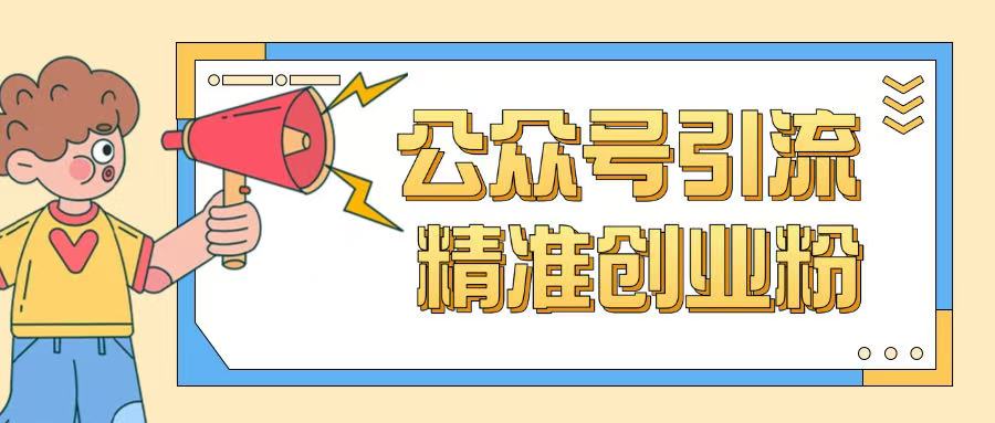 公众号引流创业粉玩法，0基础即可轻松掌握流量-HEIXMI（中国站）
