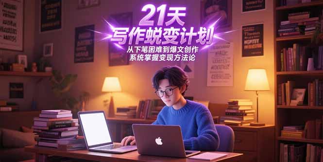 21天写作蜕变计划，从下笔困难到爆文创作，系统掌握变现方法论-HEIXMI（中国站）