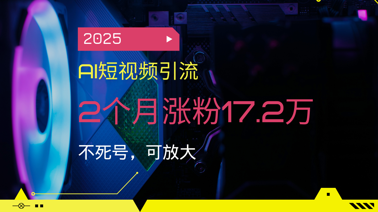2025AI短视频引流，2个月涨粉17.2万，不死号，可放大-HEIXMI（中国站）