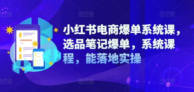 小红书电商爆单系统课，选品笔记爆单，系统课程，能落地实操-HEIXMI（中国站）