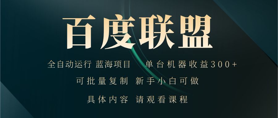 百度联盟自动运行 运行稳定  单机300+-HEIXMI（中国站）