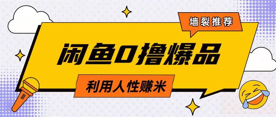 咸鱼0撸玩法利用人性售卖商品达到日挣2张的效果-HEIXMI（中国站）