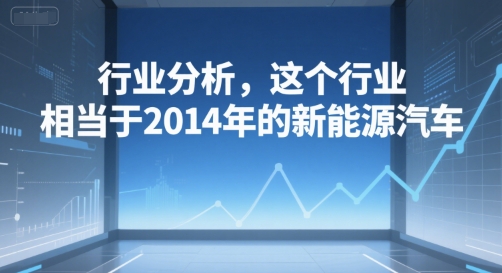 付费文章：行业分析，这个行业，相当于2014年的新能源汽车-HEIXMI（中国站）