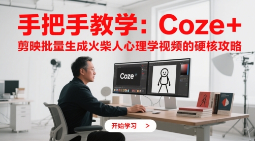 手把手教学：Coze + 剪映批量生成火柴人心理学视频的硬核攻略-HEIXMI（中国站）