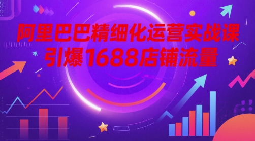 阿里巴巴精细化运营实战课，引爆1688店铺流量-HEIXMI（中国站）