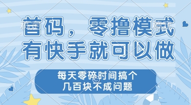 首码零撸项目，有快手就可以做，每天业务时间搞个几张不是问题【揭秘】-HEIXMI（中国站）