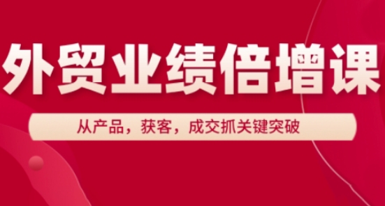 外贸业绩倍增课，从产品，获客，成交抓关键突破-HEIXMI（中国站）