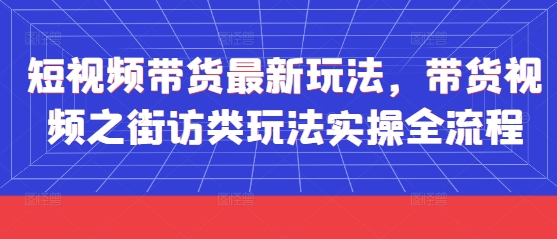短视频带货最新玩法，带货视频之街访类玩法实操全流程-HEIXMI（中国站）
